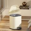 Stainless Steel Trash Can Large Capacity Foot Pedal Trash Bin Modern Simple Household Garbage Bins Kitchen Clean Accessories