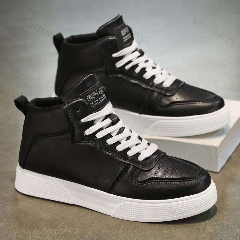 Fashion Men High-top Ankle Boots 2025 Autumn Fashion Comfortable Sneakers Retro Platform Non Slip Outdoor Short Boots Botas Para Hombre