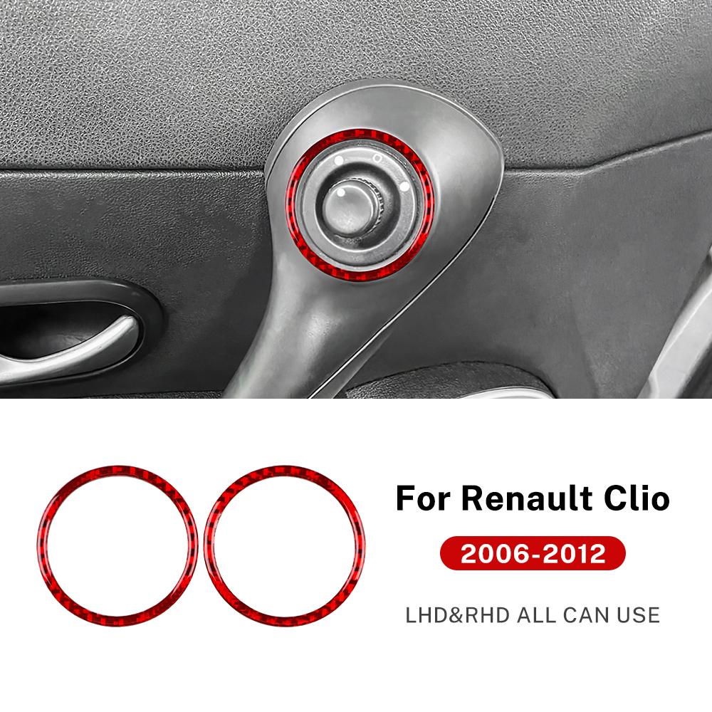 Carbon Fiber Door Handle Sticker for Renault Clio 3 2006-2012 Interior Accessories