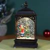 Christmas Decoration Snow Globe Lantern Santa Claus Elk Flattened Wind Lanterns Unique Led Lantern Christmas New Year Gifts