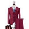 Men's Slim Fit Three-Piece Business Suit for Formal and Photography Events