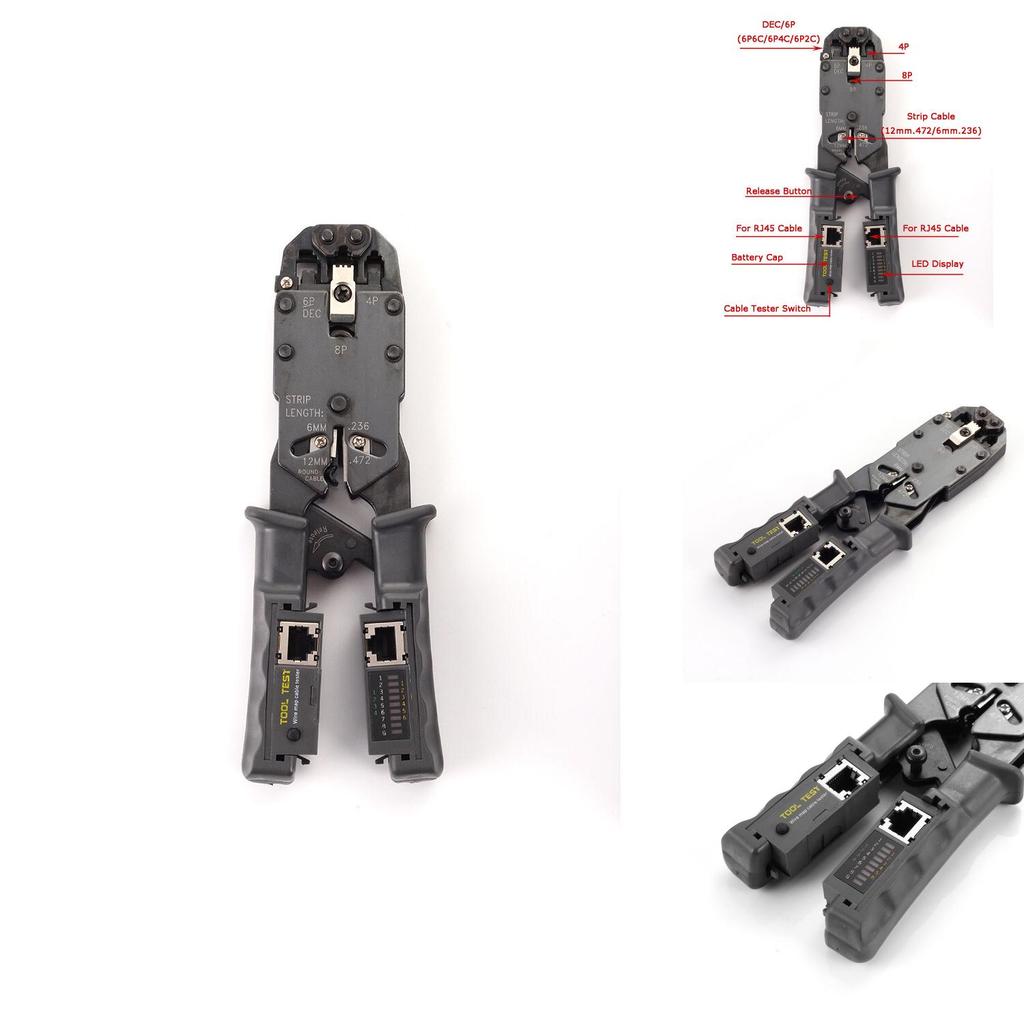 Premium Quality Network Lan Cable Crimper Stripper Cutter Pliers Tester For Rj45 Rj11 Rj9