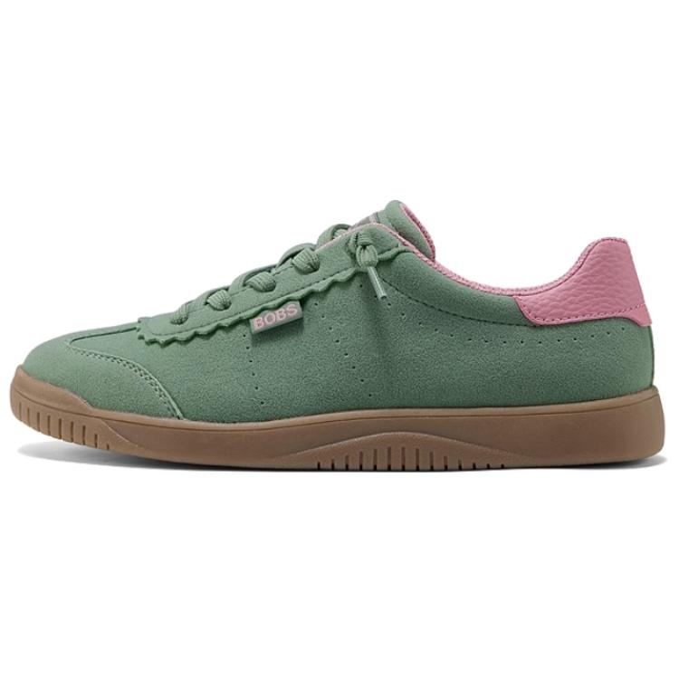 Skechers AIR-COOLED MEMORY Women Green Pink Brown Low Top Retro German Trainer Casual Shoes 114570-GRN 35