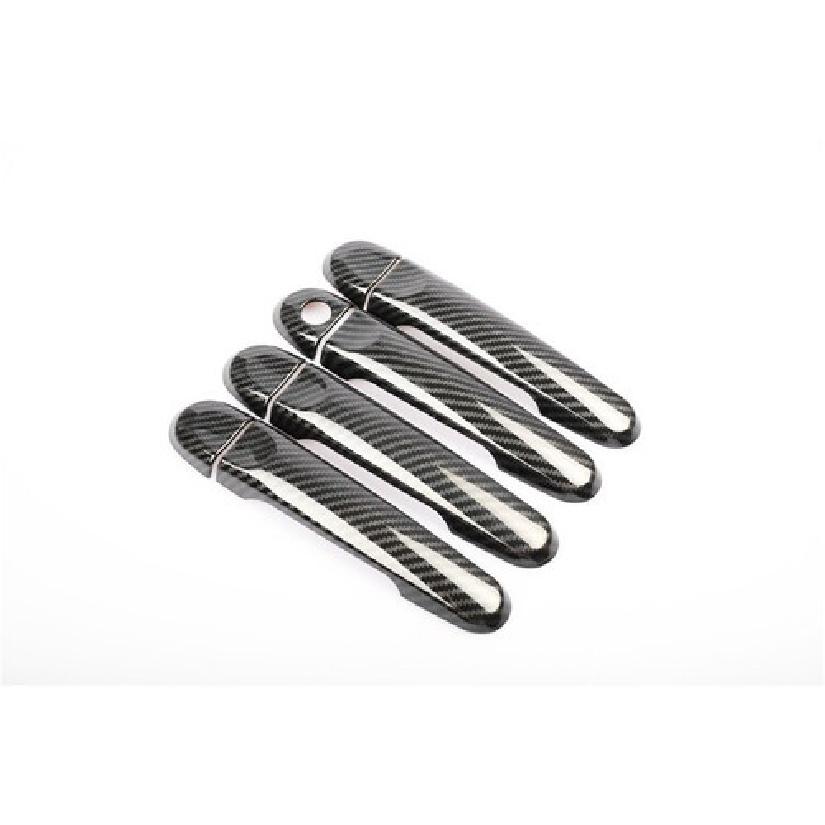 Carbon Fiber/Chrome Car Door Handle Bowl Cover For Nissan Almera Sunny March