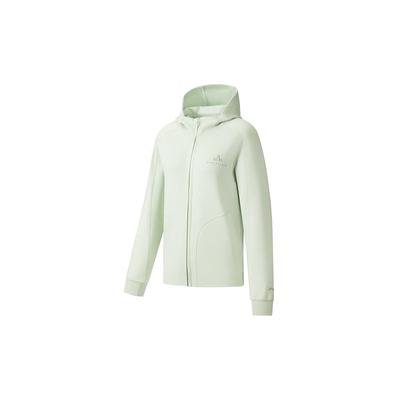 Futter Fitness Serie Einfarbig Logo-Print Kapuzen-Langarm-Sweatshirt-Jacke Damen Sweatshirt Helljade AWDS780-6