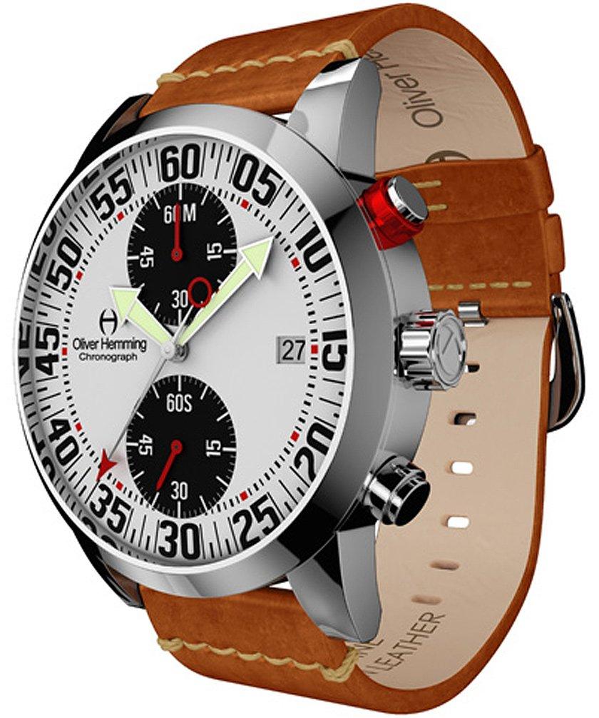 

Часы Оливера Хемминга Британский бренд Японский кварцевый хронограф WTC17S81WBVT 44.5 мм [Товар] коричневый