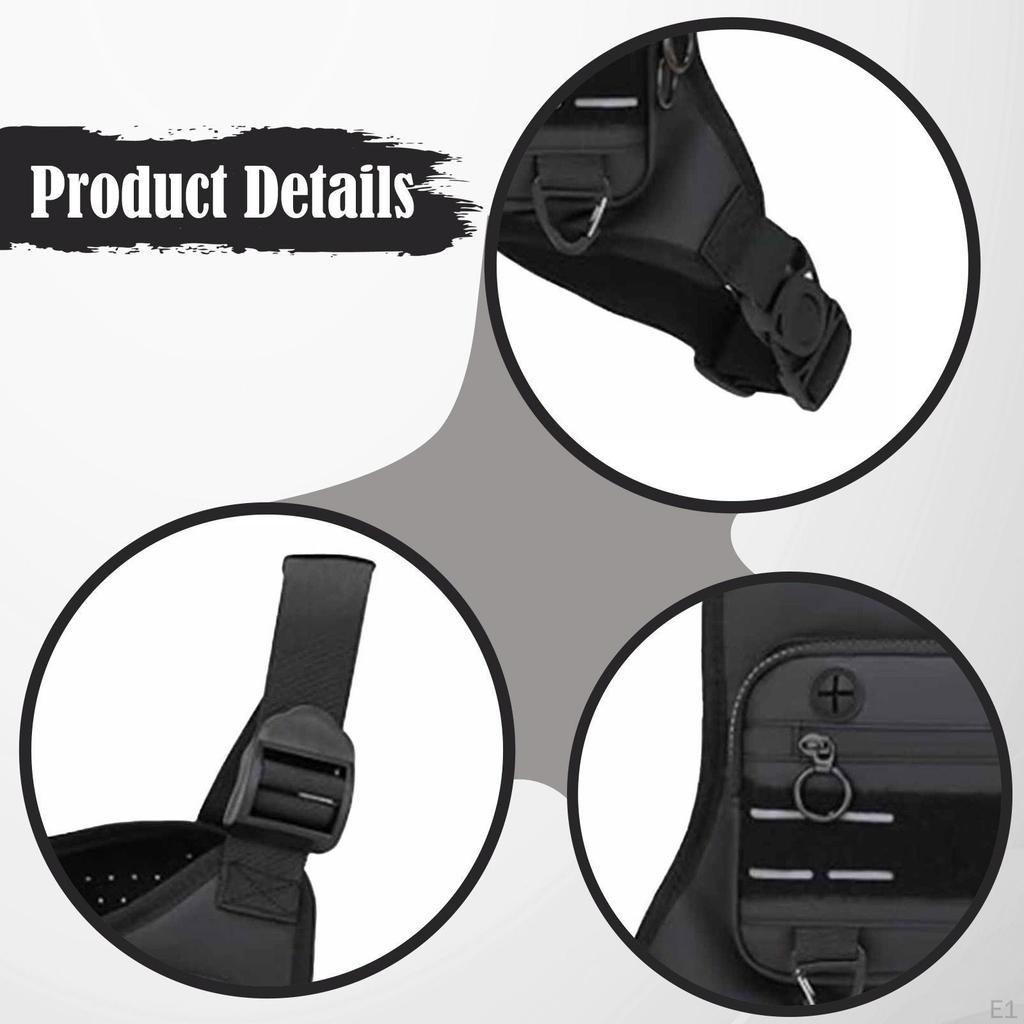 Outdoor Chest Bag Rig Vest Pack Travel with Zipper Puller and Clips Utility Neoprene for