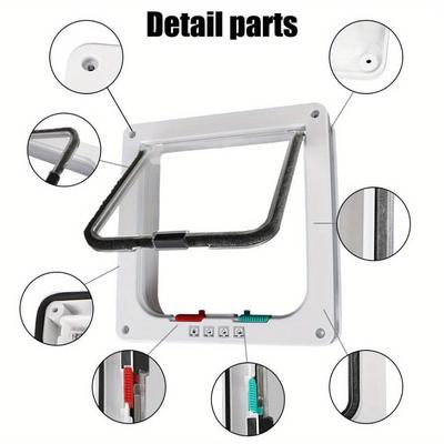 1 Pcs Dog Cat Flap Door Pet Gate Security Flap Door For Animals Plastic Small Dog Gate Cat Flap Pet Door Gate