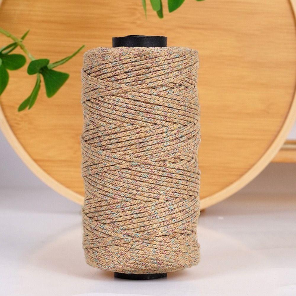 New 150g/ball Metallic Yarn 2.5mm Shimmering Glitter Gold Cord Thread DIY Handmade Crochet Yarn for Bag/Hat/Mat