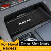 BJU1 Car Door Slot Mats For Great Wall Haval H6/H6S Anti-slip Mat Central Console Water Cup Pad Interior Groove Moulding Stickers