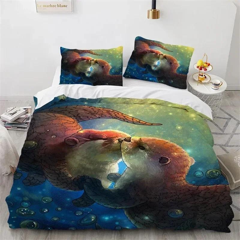 3D Wolf Fox Elk Wild Animals Bedding Set 3D Printed Suitable For Bedroom Duvet Cover Set With Pillowcases Kids Home Textile