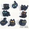 Acrylic Bag Closures with Black Character Artwork, Set of 8 Small Pieces for Kitchen Storage, Treat Bags, Seasoning Packets, and Drawer Order