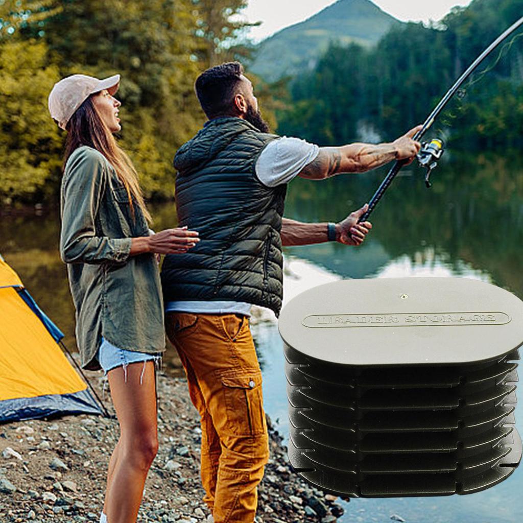 Scatola Porta Filo da Pesca Scatola Avvolgifilo con Tagliafilo Accessori Attrezzatura da Pesca Attrezzo per Pesca in Lago Acqua Dolce Piscina Torrente