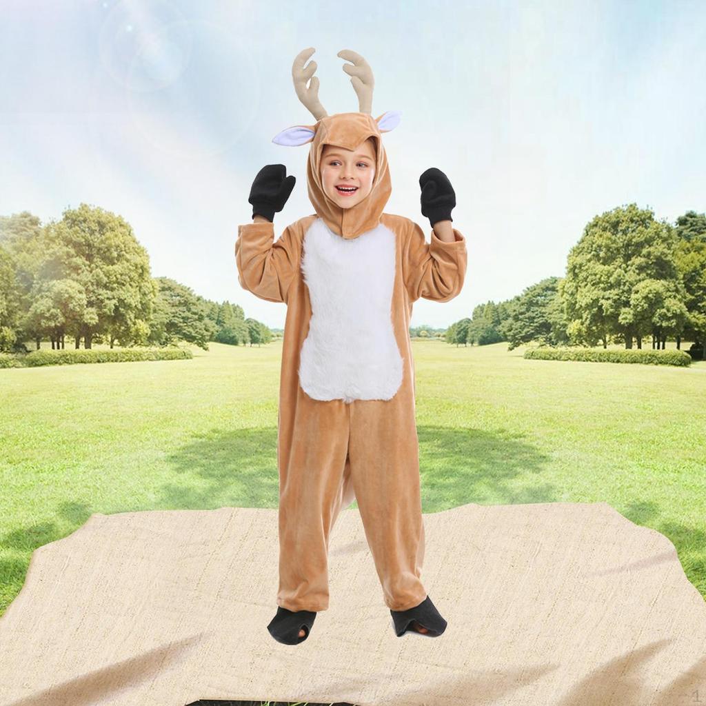 Christmas Costume Reindeer Jumpsuit Adults Children Elk Outfits for Festival