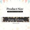 Happy Birthday Table Runner, 72×13In Vintage Black Gold Birthday Table Runner Birthdays Dining Linen Tables Decoration for Men Women Indoor Outdoor