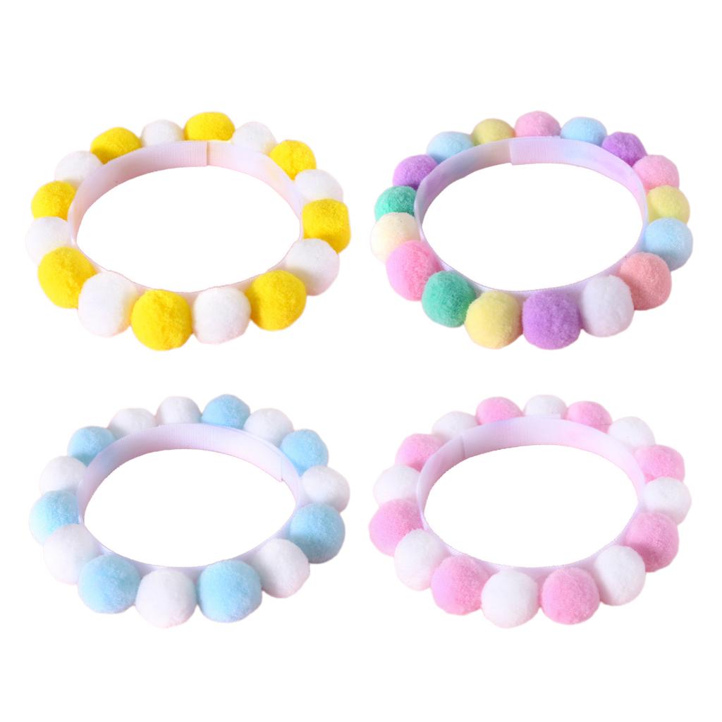 Dress up Your Pet with this Colorful Pompoms Collar for Christmas Photo Props for Small Medium Dogs, Cat
