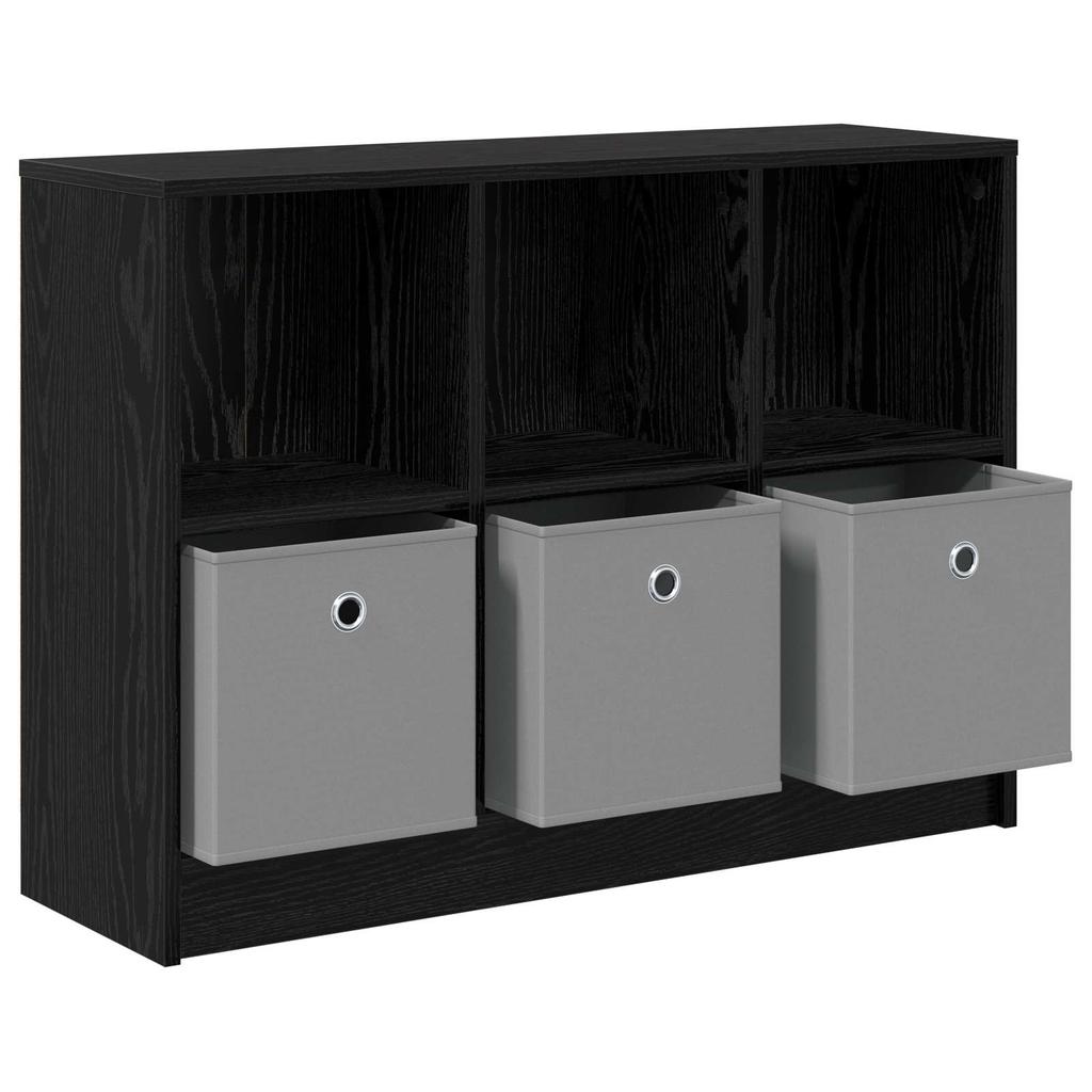 Sideboard in Black Oak Look 88.5 x 27.5 x 63.5 cm