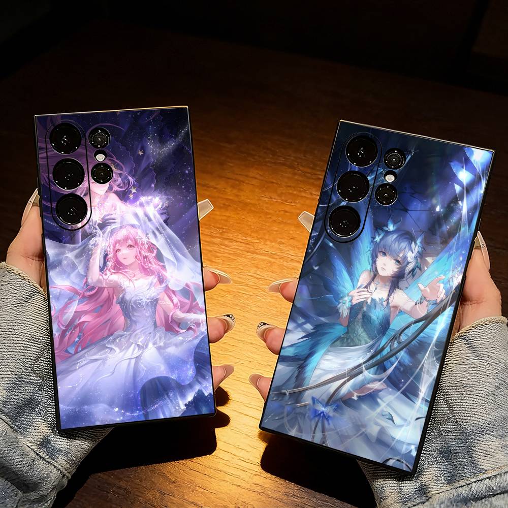 SSR Shin-ing Game N-Nikki-iES Fodral För Samsung S25,S24,S21,S22,S23,S20,Ultra,S26,Plus,Fe,Note,5G Svart Fodral