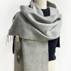 Women S Thick Warm Wool Scarf With Printed Logo For Winter Fashion