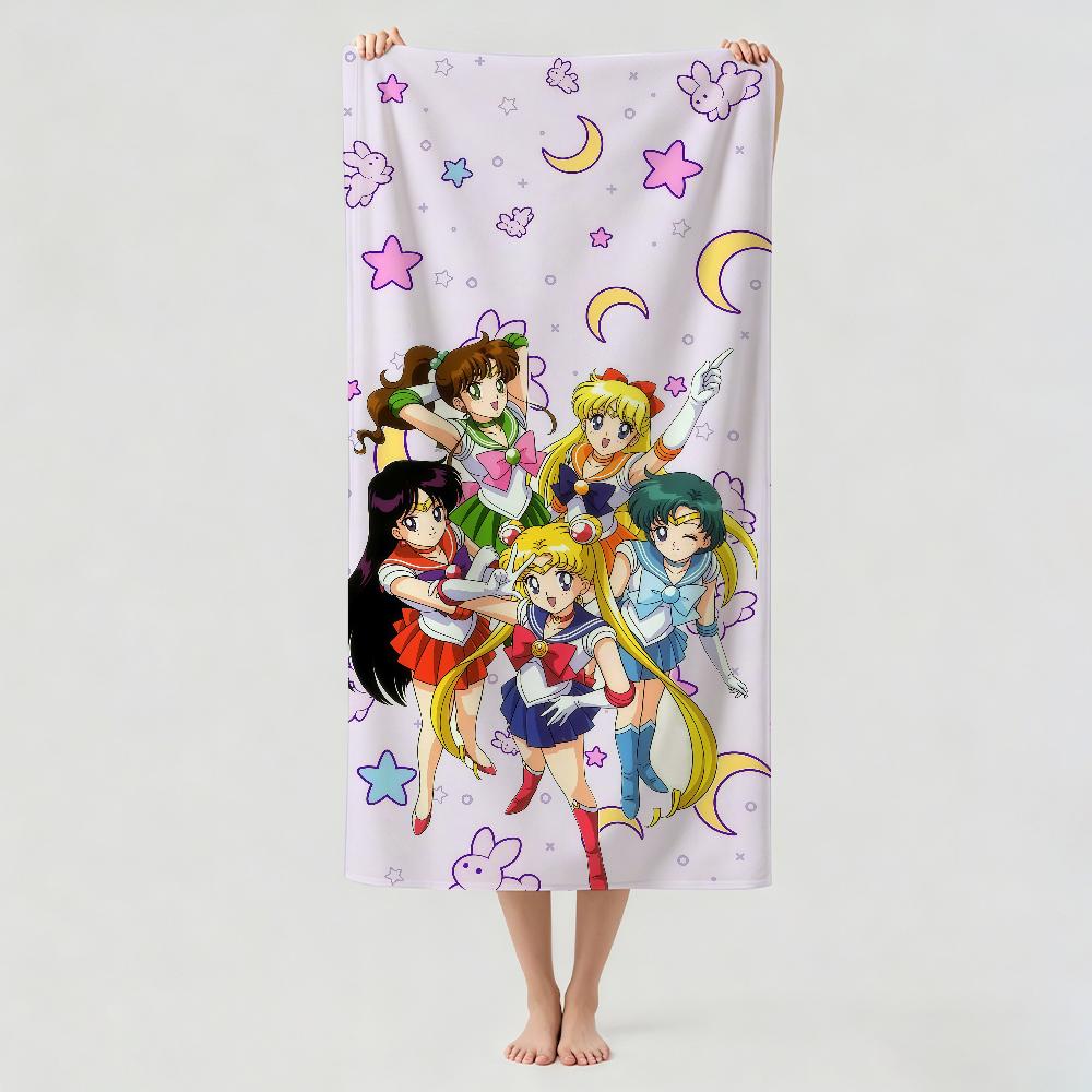Adventure anime S-SAILOR M-MOON Towel Drying Bath Towel Applicable To Light Swimming Camping Yoga Beach Out