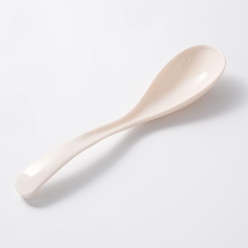 PP Material Soup Spoon, Long-handled Porcelain-like Soup Spoon, Household and Restaurant Ramen Spoon, Plastic Spoon