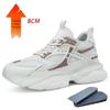 Men's Autumn Shock-Absorbing Sports Shoes 6.8CM Elevation - Breathable Casual Dad Sneakers with Thick Sole.