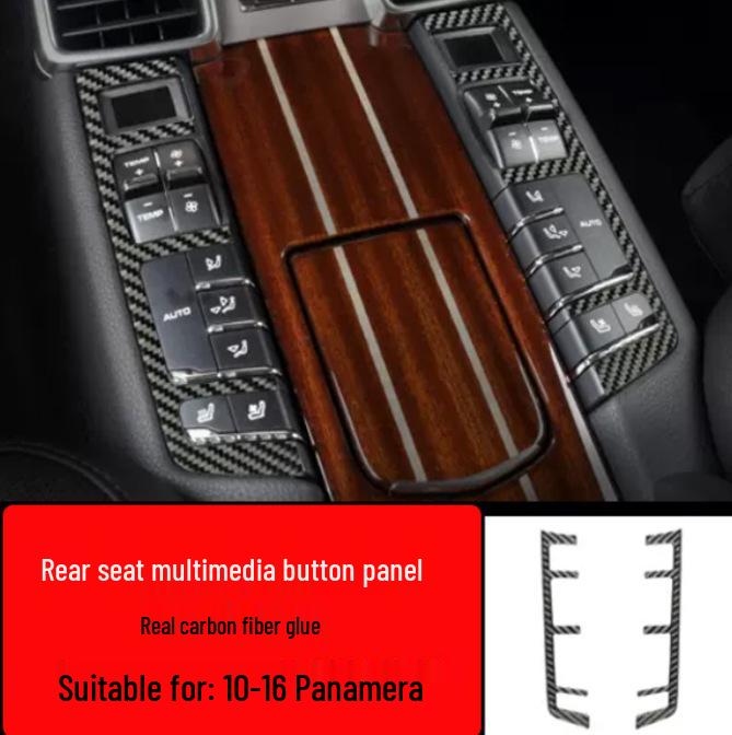 Porsche Panamera Interior Carbon Fiber Kit: Center Console, Steering Wheel, Gearshift & Door Trim
