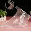 100Pcs/Pack Disposable Foot Covers Plastic Transparent Shoes Cover Paraffin Bath Wax SPA Therapy Bags Liner Booties Bag