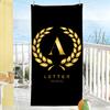Black Golden Crown Letter Towel Sports Quick Dry Travel Camping Sandproof Soft Light Large Beach Towel