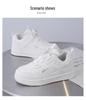 Warrior Kids' Winter 2025 White Leather Sneakers with Rotating Button for Boys and Girls - Versatile Casual Shoes