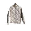 Retro down cotton cotton-padded clothes women's rhombus grid simple and loose casual winter new top women's coat