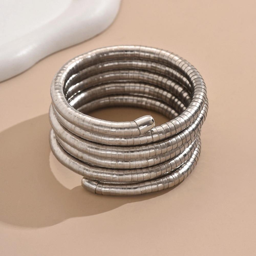 

Gold Color Multilayer Bracelet Silver Color Layered Stackable Wrist Bracelet Jewelry Accessories срібний