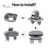 Car Sun Visor Retainer Hook 2Pcs Bracket Fine Workmanship High Reliability ABS Interior Clip Holder 8U0857562A 8E0857562 for A3 A4L A5 A6L