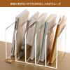 SANRUI File Box Desk Shelf, 5-Tier Book Stand, Acrylic, Desktop Shelf, Vertical Compartment, Desktop Document Storage, Office Supplies, Clear