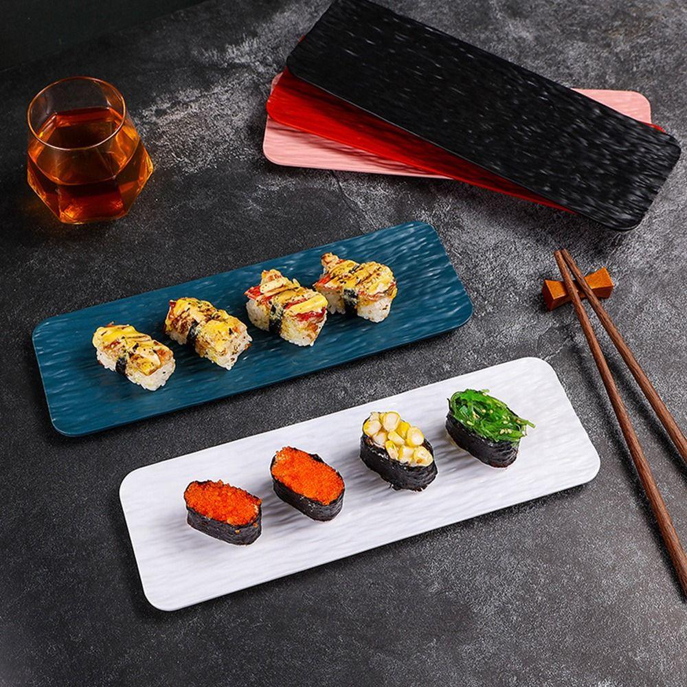 Stone Grain Restaurant Plate Multicolor Rectangular Plate Creative Dessert Plate Restaurant Use
