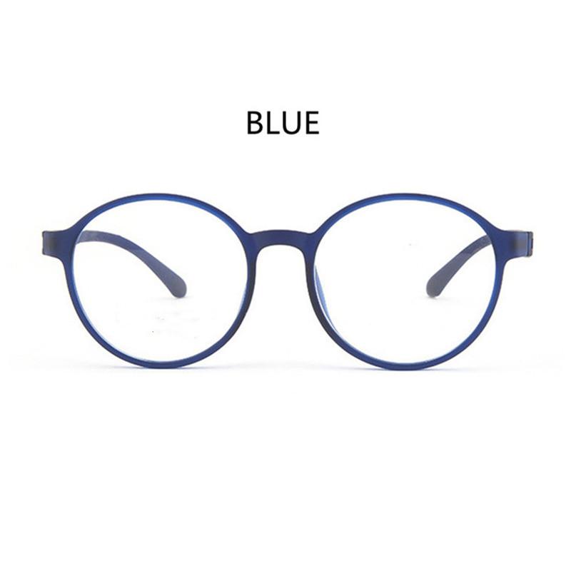 

Ultralight TR90 Computer Blue Ray Blocking Eye Protection Eyeglasses for Women and Men Vintage Retro Screw Free Design Round Reading Eyeglasses 2