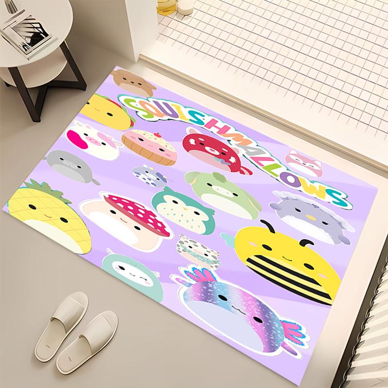 squishmallows Print Area Rug - Soft,Washable Non-Slip Indoor Mat,Living Room,Home Office Decorative Rug