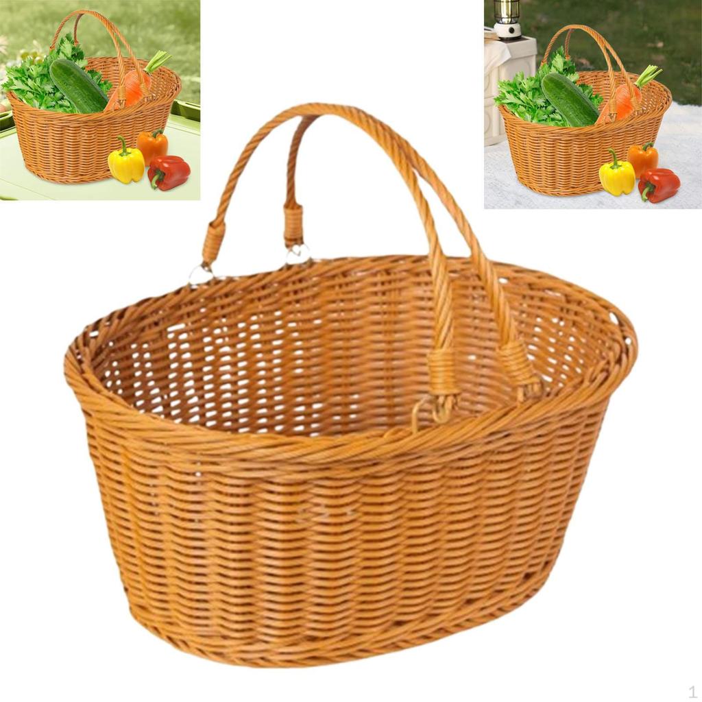 Handcrafted Storage Basket with Handles for Picnics And Events