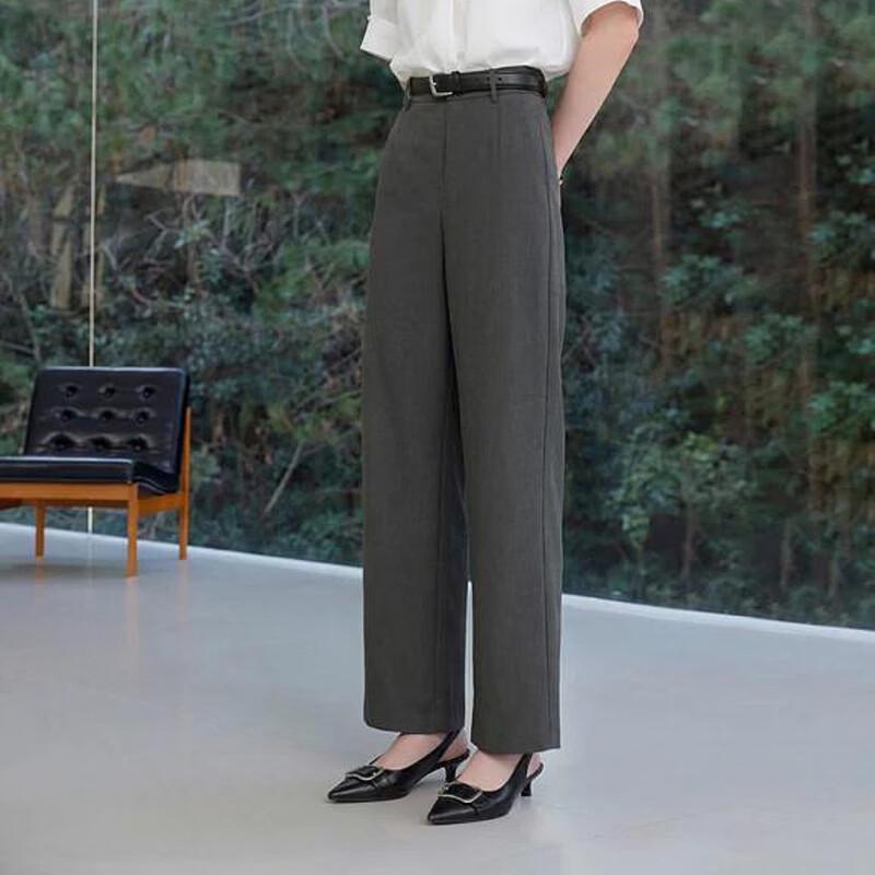 SanCai Cropped Straight-Leg Commuter Pants