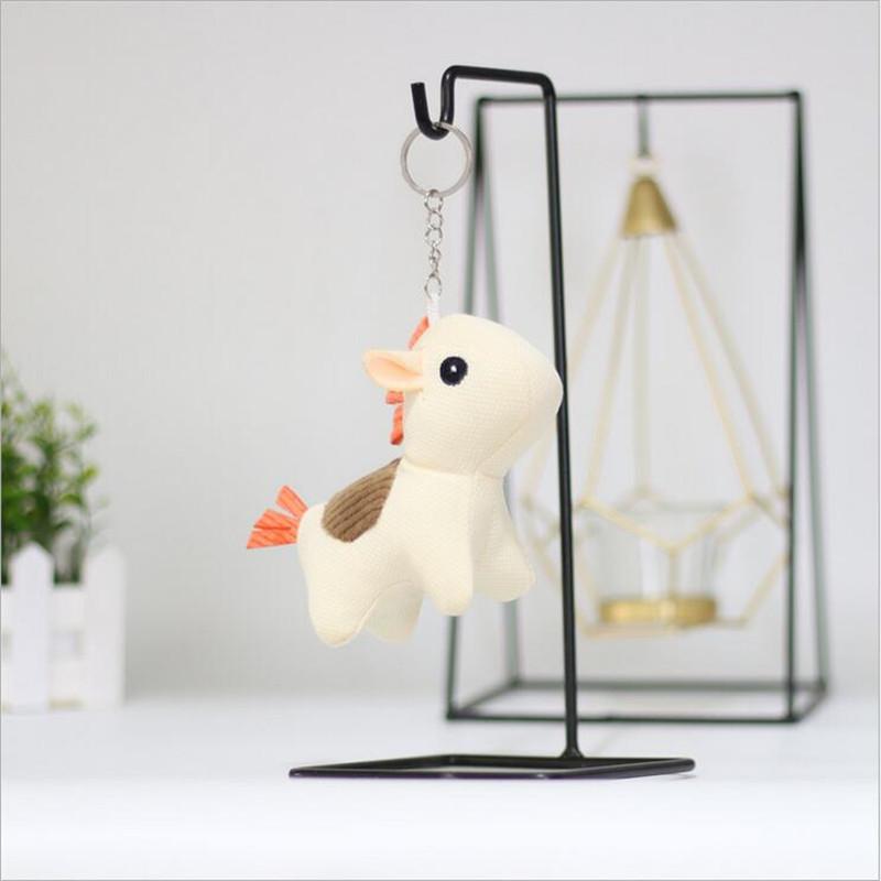 Cute Cloth Pony Horse Pendant Plush Toy Doll Small Stuffed Animal For Children Keychain Pendant Birthday Present 10cm