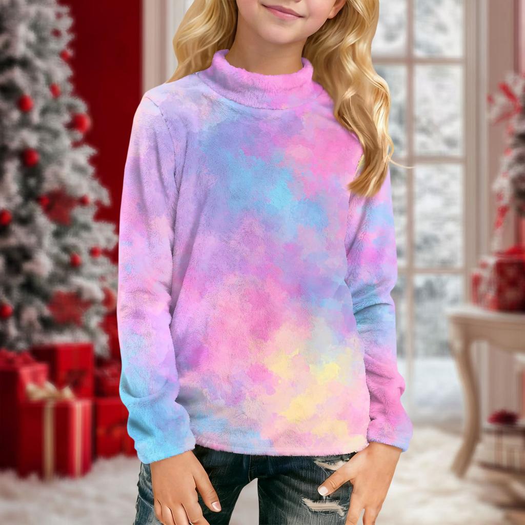 Dziecięce codzienne bluzki z długim rękawem z nadrukiem