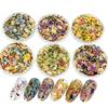 Pressed Set of Dried Flower Petal Dried Pressed Nail Art Dried Flower Petal Pressed Flower Flakes for Nail Natural Nail Decor Mixed Set for Nails