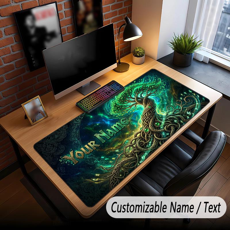 Sunset Landscape Theme Custom Mouse Pad Personalized With Name Text Customized Desk Mat For Office Home Decor