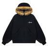Unisex Oversized Hooded Zip-Up Sweatshirt With Faux Fur Trim Casual Winter Streetwear Top