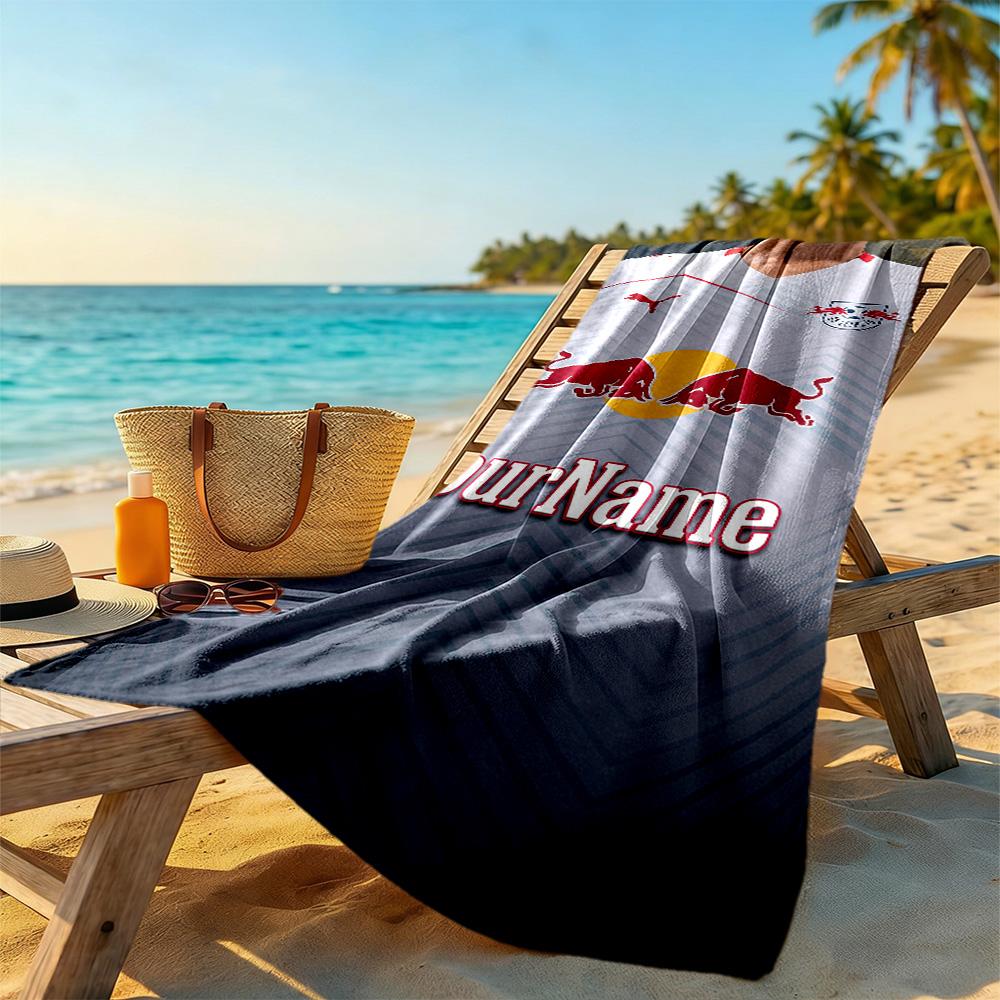 Rb Leipzig Personalisierbares Name Strandtuch Weich Langlebig Schnelltrocknend Geeignet Für Sport Reisen Schwimmen Yoga Badezimmer Strand Und Pool