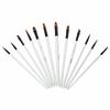 12PCS Nylon Hair Paintbrushes Pearl White Painting Pen Paint Brush Set  Acrylic Art Creation