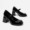 Mode Mary Janes Büro Damen Einfarbig Elegant Vintage Schwarz Sandalen Frau Schnalle Rutschfest Lässig Mittelhohe Absätze Absätze Koreanisch 2025 Sommer