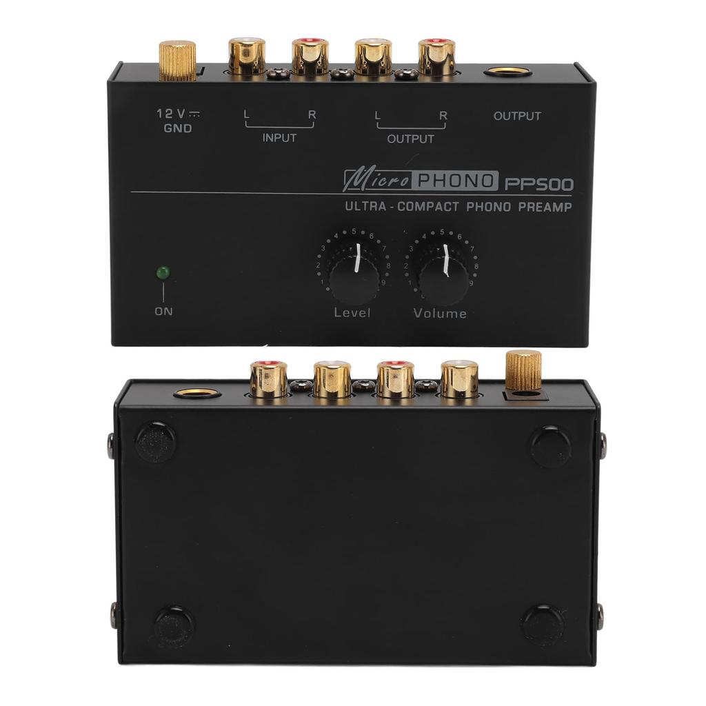 Ongwan Phonograph Preamplifier for Record Players, Independent Volume Control, Ultra-Low Noise, RIAA Equalization Phono Preamplifier ()