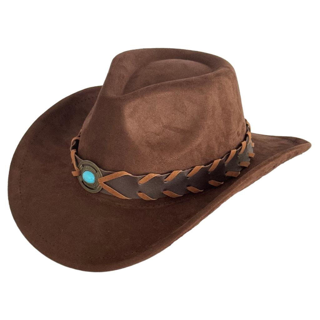 Hot-selling retro bull's head big-brimmed top hat, European and American suede western cowboy hat, men's temperament jazz hat