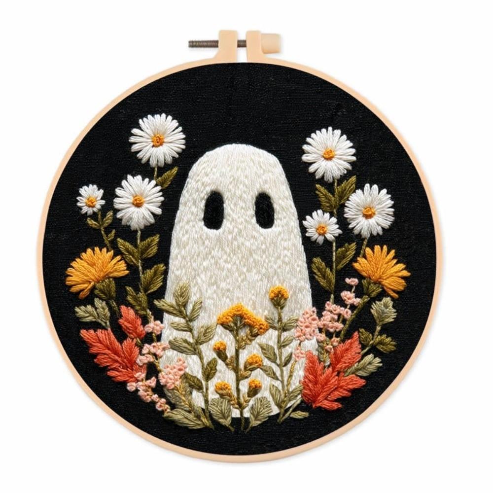 English Instructions DIY Embroidery Kit Beginner Friendly Halloween Embroidery Home Craft Activity